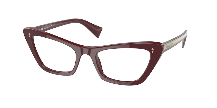 Miu Miu MU03TV Butterfly Eyeglasses  USH1O1-BORDEAUX 52-20-145 - Color Map bordeaux