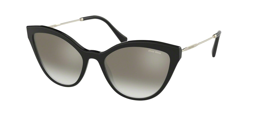 Miu Miu CORE COLLECTION MU03US Cat Eye Sunglasses  1AB5O0-BLACK 55-18-145 - Color Map black