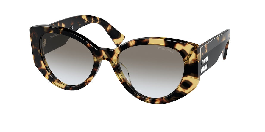 Miu Miu MU03WS Irregular Sunglasses  7S00A7-LIGHT HAVANA 53-18-140 - Color Map havana
