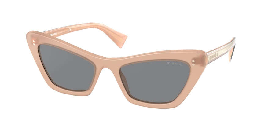 Miu Miu MU03XSA Butterfly Sunglasses  02M05H-PINK TRANSPARENT 54-19-145 - Color Map pink