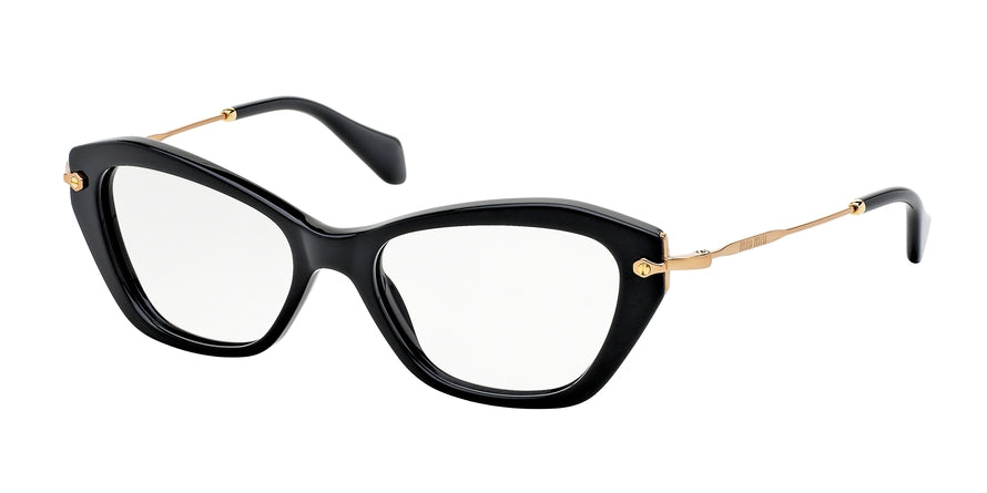 Miu Miu MU04LV Cat Eye Eyeglasses  1AB1O1-BLACK 52-17-140 - Color Map black