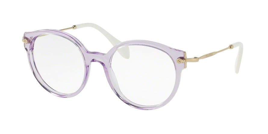 Miu Miu CORE COLLECTION MU04PVA Phantos Eyeglasses  U691O1-TRANSPERENT LILAC 52-19-140 - Color Map violet