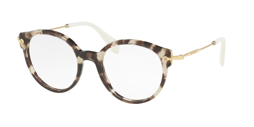 Miu Miu CORE COLLECTION MU04PV Phantos Eyeglasses  UAF1O1-HAVANA BEIGE 52-19-140 - Color Map havana