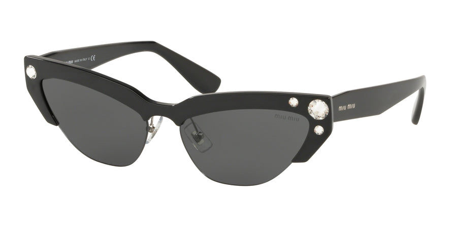 Miu Miu SPECIAL PROJECT MU04US Cat Eye Sunglasses  1251A1-BLACK 59-16-145 - Color Map black