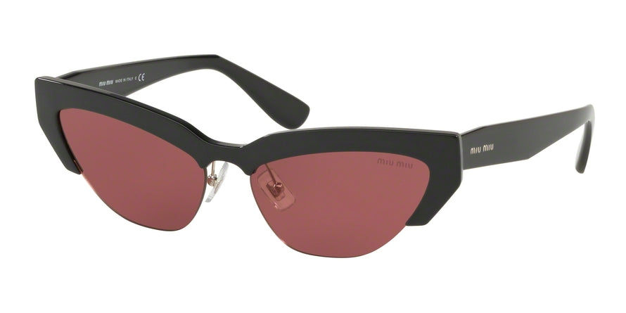 Miu Miu SPECIAL PROJECT MU04US Cat Eye Sunglasses  1AB0A0-BLACK 59-16-145 - Color Map black