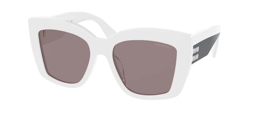 Miu Miu MU04WS Square Sunglasses  05X05P-WHITE OPAL 53-18-140 - Color Map white