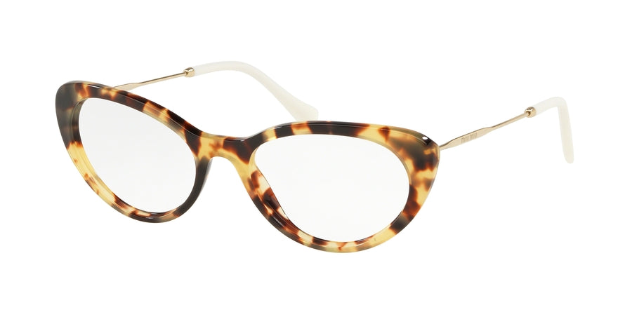 Miu Miu CORE COLLECTION MU05RVA Cat Eye Eyeglasses  7S01O1-LIGHT HAVANA 53-18-140 - Color Map havana