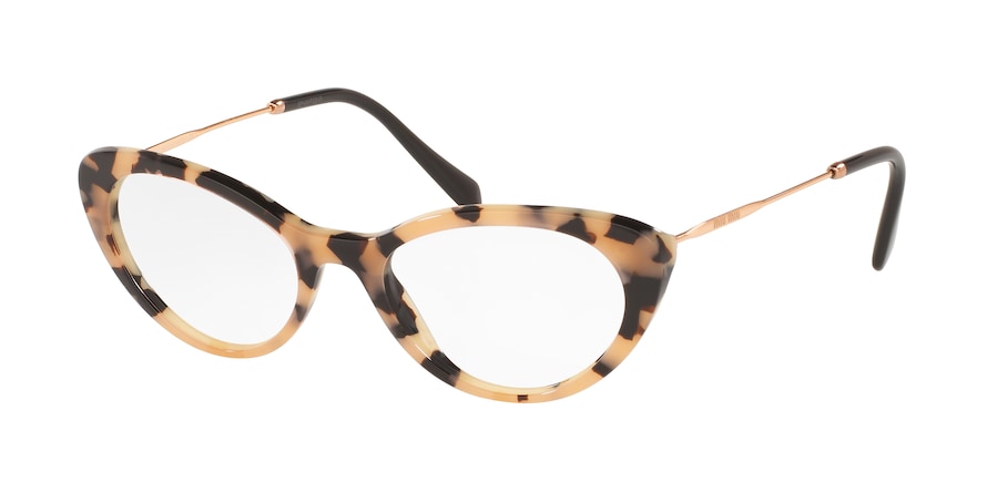 Miu Miu CORE COLLECTION MU05RV Cat Eye Eyeglasses  07D1O1-PINK HAVANA 53-18-140 - Color Map havana