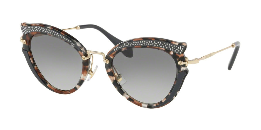 Miu Miu CORE COLLECTION MU05SS Cat Eye Sunglasses  79A3M1-GREY HAVANA/BROWN 52-23-140 - Color Map havana