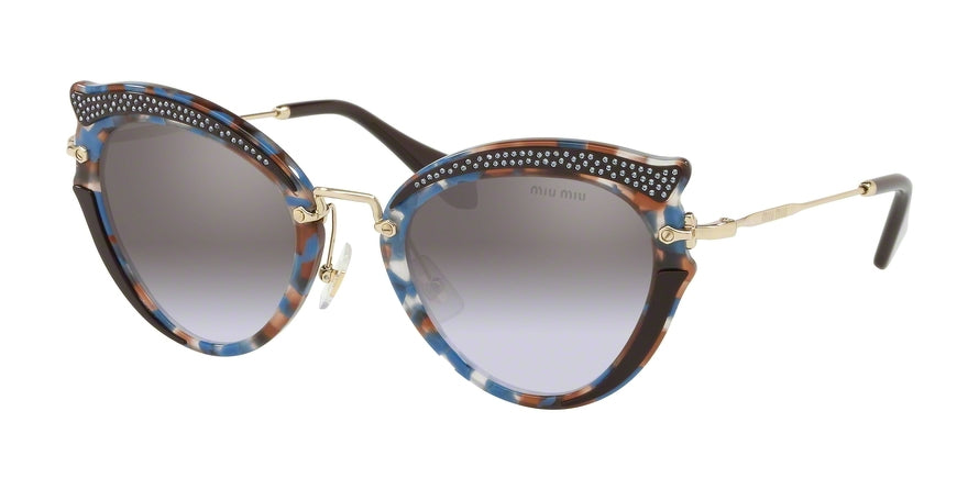 Miu Miu CORE COLLECTION MU05SS Cat Eye Sunglasses  TZ52H2-AZURE HAVANA/BROWN 52-23-140 - Color Map havana