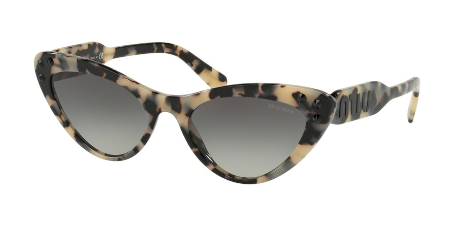 Miu Miu CORE COLLECTION MU05TSA Cat Eye Sunglasses  KAD3M1-SAND HAVANA MORO 55-19-140 - Color Map havana