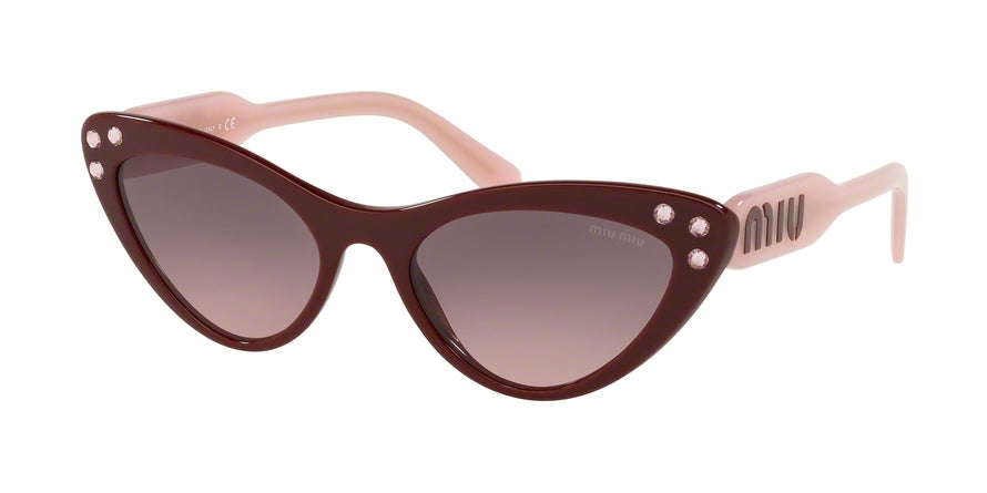 Miu Miu CORE COLLECTION MU05TSA Cat Eye Sunglasses  USH146-AMARANTH 55-19-140 - Color Map bordeaux