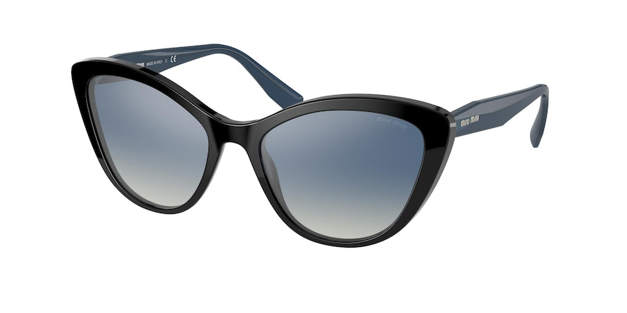 Miu Miu MU05XSA Cat Eye Sunglasses  1AB3A0-BLACK 55-18-140 - Color Map black
