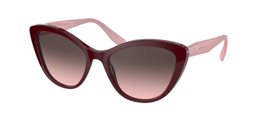 Miu Miu MU05XSA Cat Eye Sunglasses  USH146-BORDEAUX 55-18-140 - Color Map bordeaux