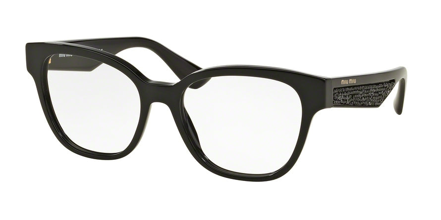 Miu Miu MU06OV Square Eyeglasses  1AB1O1-BLACK 54-17-140 - Color Map black