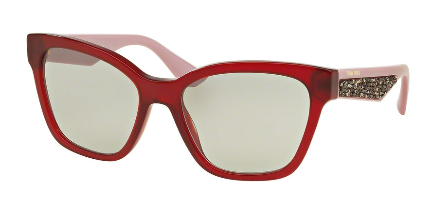 Miu Miu MU06RSA Square Sunglasses  TKW5J0-OPAL BORDEAUX 57-18-140 - Color Map bordeaux