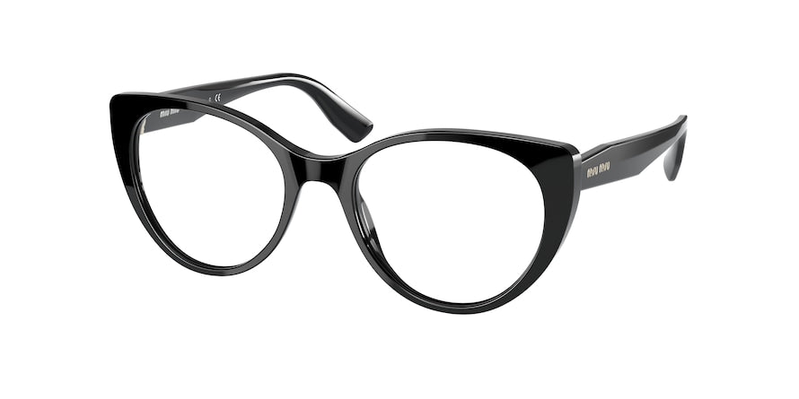 Miu Miu MU06TV Cat Eye Eyeglasses  1AB1O1-BLACK 50-18-140 - Color Map black