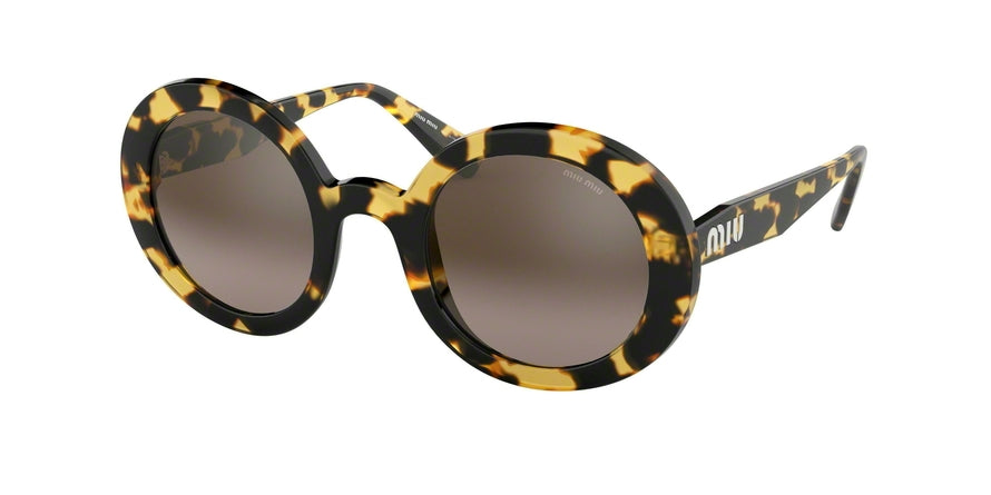 Miu Miu CORE COLLECTION MU06US Round Sunglasses  7S0QZ9-LIGHT HAVANA 48-25-140 - Color Map havana