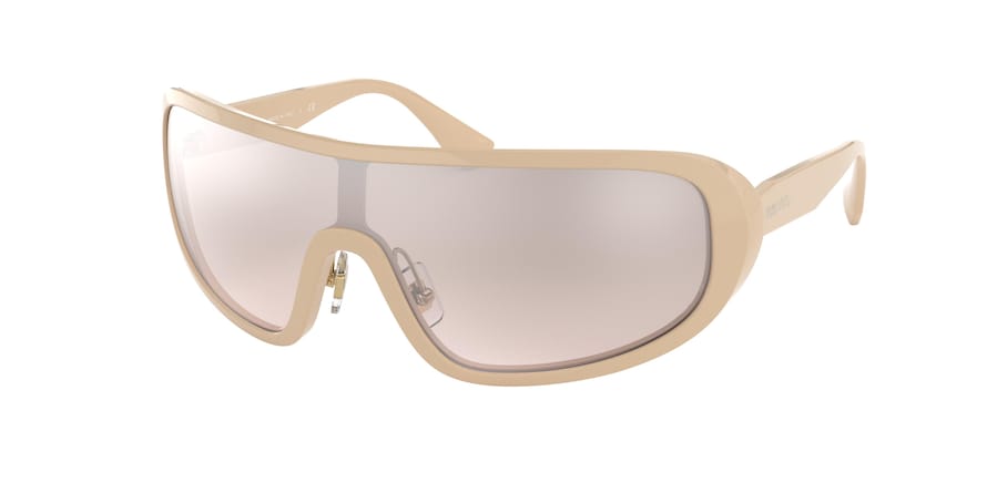 Miu Miu MU06VS Irregular Sunglasses  158204-BEIGE 33-136-125 - Color Map light brown