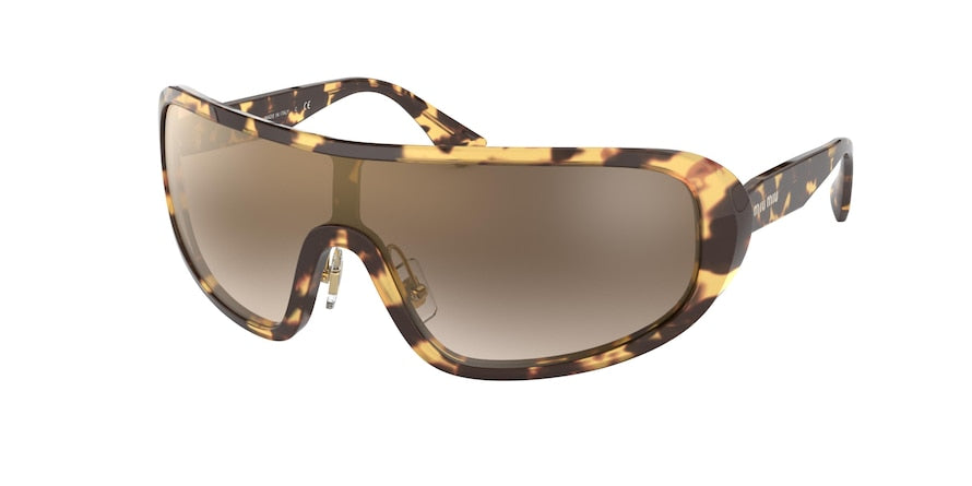 Miu Miu MU06VS Irregular Sunglasses  7S0170-LIGHT HAVANA 33-136-125 - Color Map havana