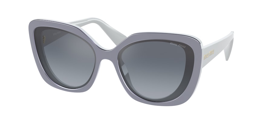 Miu Miu MU06XSA Square Sunglasses  02T169-LIGHT BLUE 59-17-140 - Color Map light blue