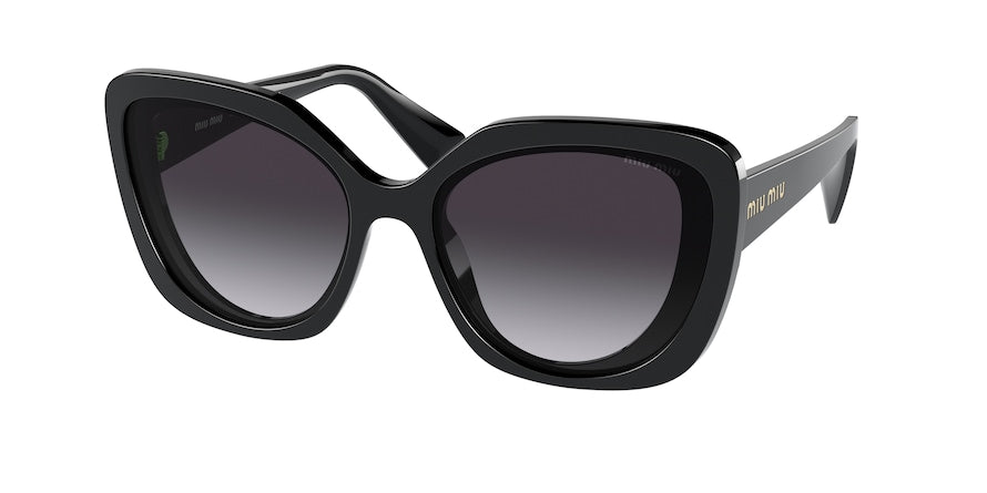 Miu Miu MU06XSA Square Sunglasses  03I5D1-TOP CRYSTAL ON BLACK 59-17-140 - Color Map black