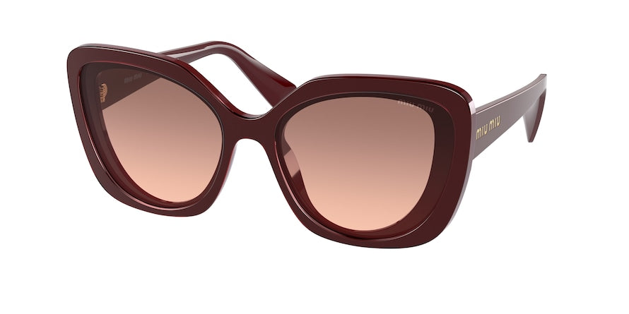 Miu Miu MU06XS Square Sunglasses  01T0A5-PINK BORDEAUX 59-17-140 - Color Map bordeaux