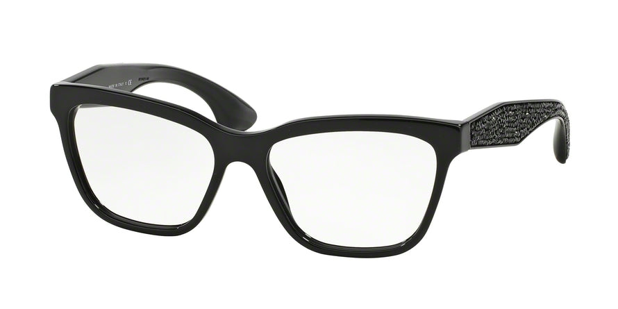 Miu Miu MU07NV Square Eyeglasses  1AB1O1-BLACK 55-16-145 - Color Map black