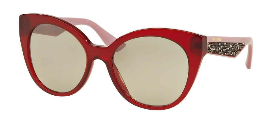 Miu Miu CORE COLLECTION MU07RSA Cat Eye Sunglasses  TKW5J0-OPAL BORDEAUX 55-18-140 - Color Map bordeaux