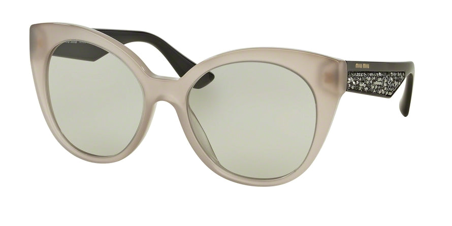 Miu Miu CORE COLLECTION MU07RSA Cat Eye Sunglasses  UE25J2-OPAL ARGIL 55-18-140 - Color Map light brown