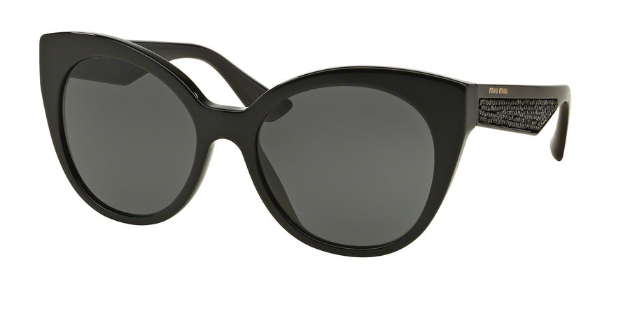 Miu Miu MU07RS Cat Eye Sunglasses  1AB1A1-BALCK 55-18-140 - Color Map black