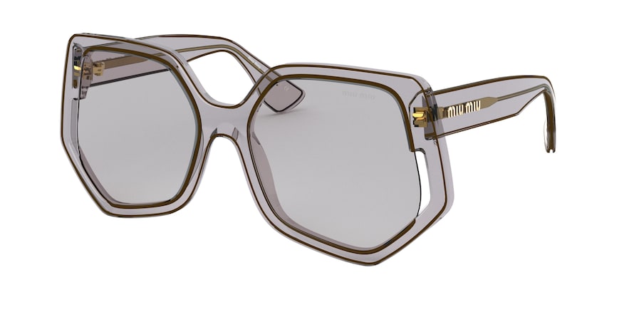Miu Miu MU07VSA Irregular Sunglasses  05D5J0-GREY 55-18-145 - Color Map grey