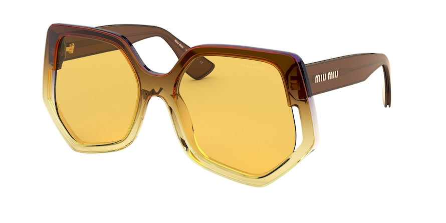 Miu Miu MU07VS Irregular Sunglasses  04D0B7-VIOLET GRADIENT YELLOW 55-18-145 - Color Map multi