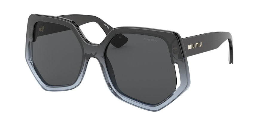 Miu Miu MU07VS Irregular Sunglasses  5795S0-GREY GRADIENT 55-18-145 - Color Map black