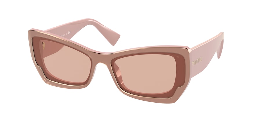 Miu Miu MU07XS Irregular Sunglasses  03T3D2-PINK 60-15-140 - Color Map pink