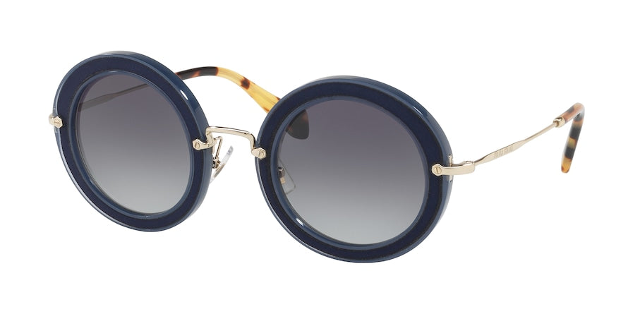 Miu Miu CORE COLLECTION MU08RS Round Sunglasses  VIG5D1-BLUE 49-28-140 - Color Map blue