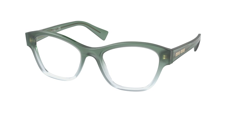 Miu Miu MU08TV Square Eyeglasses  07T1O1-GREEN GRADIENT 52-19-140 - Color Map green