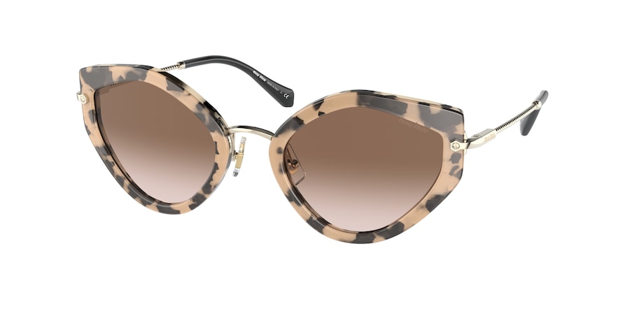 Miu Miu MU08XS Butterfly Sunglasses  07D0A6-HAVANA PINK 53-23-140 - Color Map havana