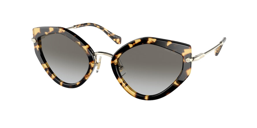 Miu Miu MU08XS Butterfly Sunglasses  7S00A7-LIGHT HAVANA 53-23-140 - Color Map havana