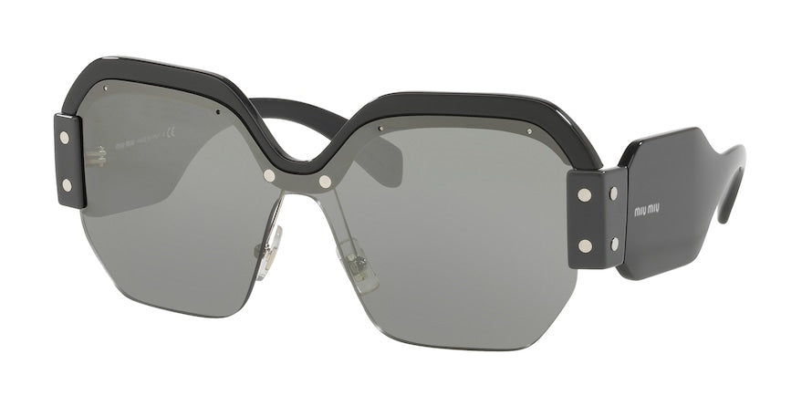 Miu Miu MU09SS Irregular Sunglasses  1AB4S1-BLACK 32-132-135 - Color Map black