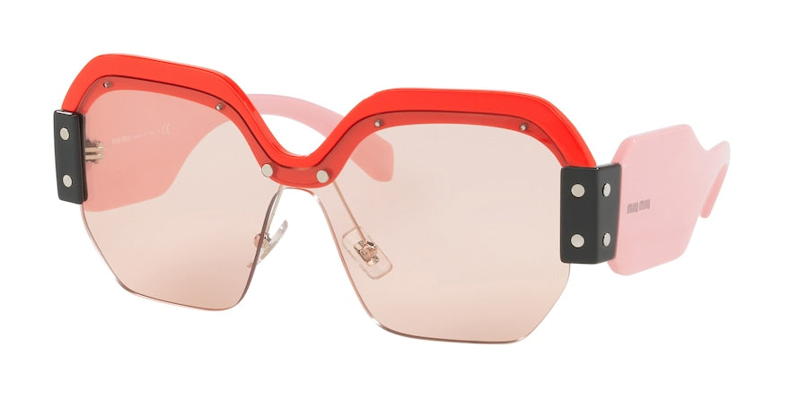 Miu Miu MU09SS Irregular Sunglasses  VIW4Q0-RED 32-132-135 - Color Map red