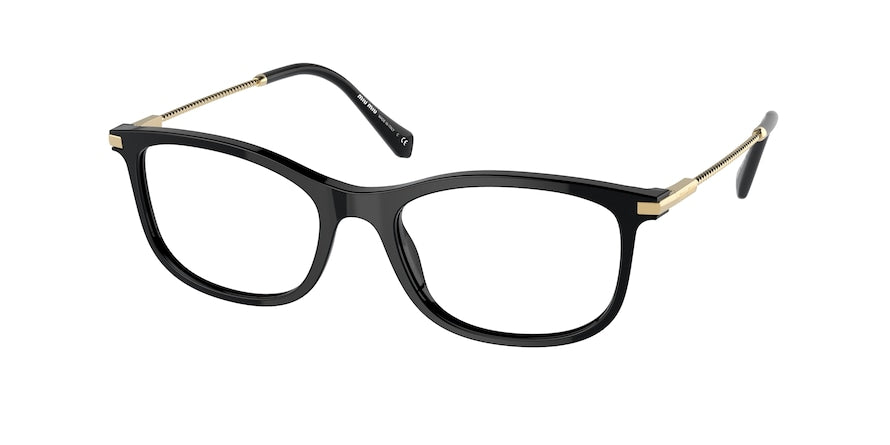 Miu Miu MU09TVA Rectangle Eyeglasses  1AB1O1-BLACK 53-18-140 - Color Map black