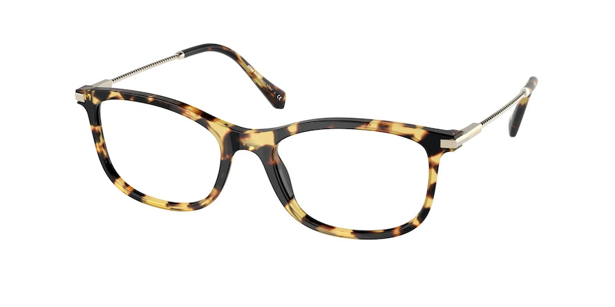 Miu Miu MU09TVA Rectangle Eyeglasses  7S01O1-LIGHT HAVANA 53-18-140 - Color Map havana