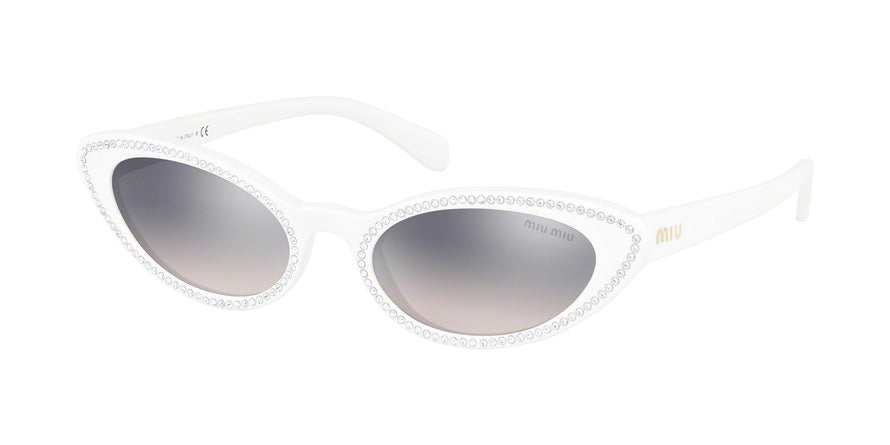 Miu Miu MU09USA Cat Eye Sunglasses  142GR0-IVORY 53-19-140 - Color Map white
