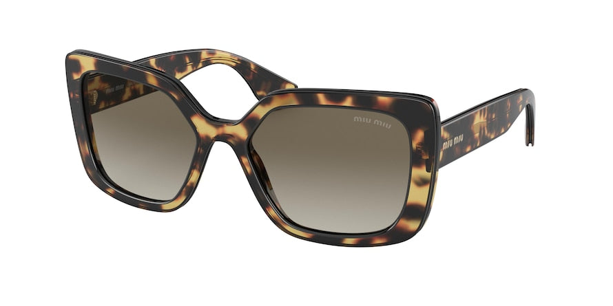 Miu Miu MU09VSA Rectangle Sunglasses  09H0A7-HAVANA 55-18-140 - Color Map havana