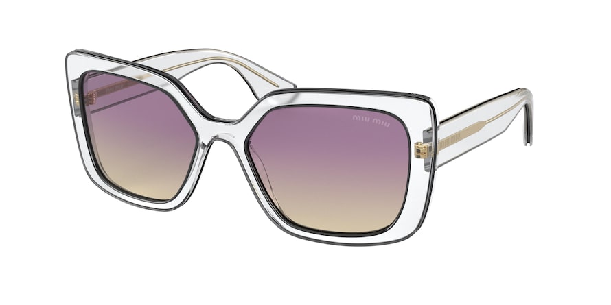 Miu Miu MU09VS Rectangle Sunglasses  03I09B-TRANSPARENT 55-18-140 - Color Map clear