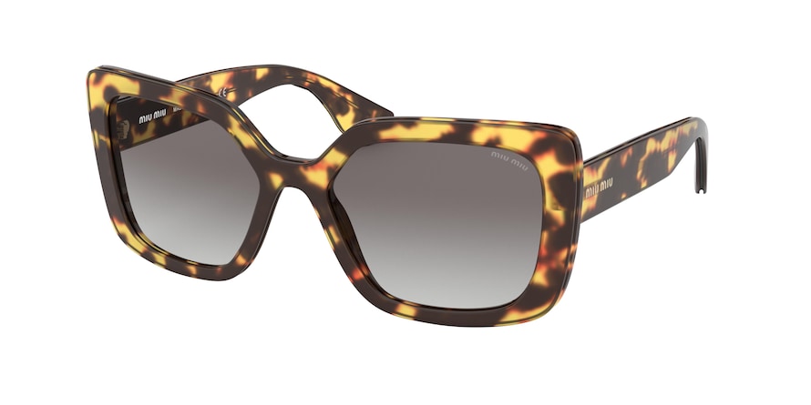 Miu Miu MU09VS Rectangle Sunglasses  09H0A7-HAVANA 55-18-140 - Color Map havana