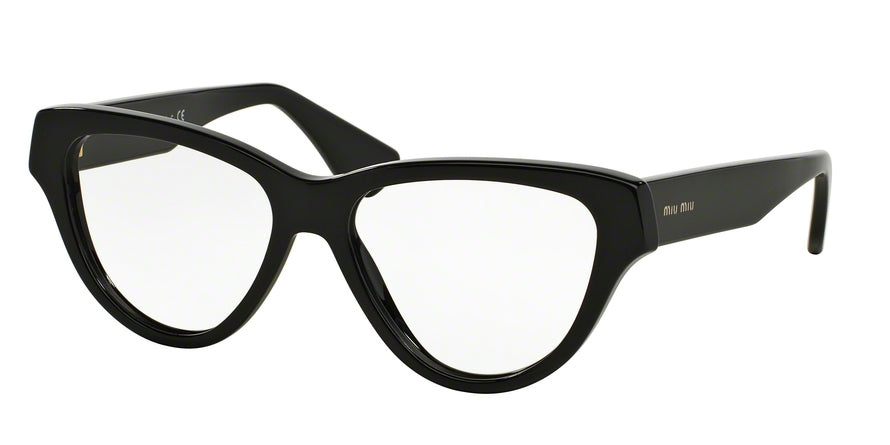 Miu Miu MU10NV Cat Eye Eyeglasses  1AB1O1-BLACK 52-16-145 - Color Map black
