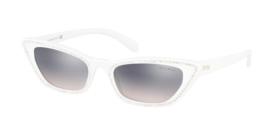 Miu Miu MU10USA Cat Eye Sunglasses  142GR0-IVORY 53-19-140 - Color Map white
