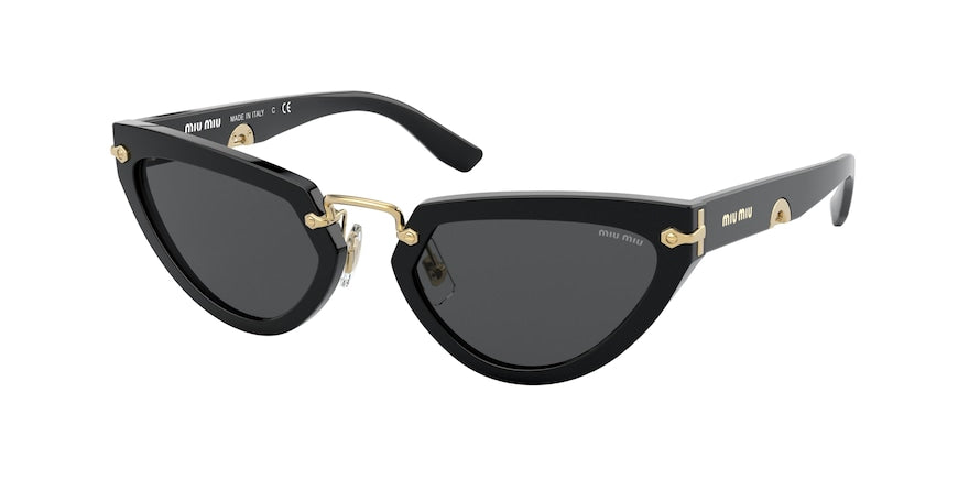 Miu Miu MU10VS Cat Eye Sunglasses  1AB5S0-BLACK 53-21-140 - Color Map black